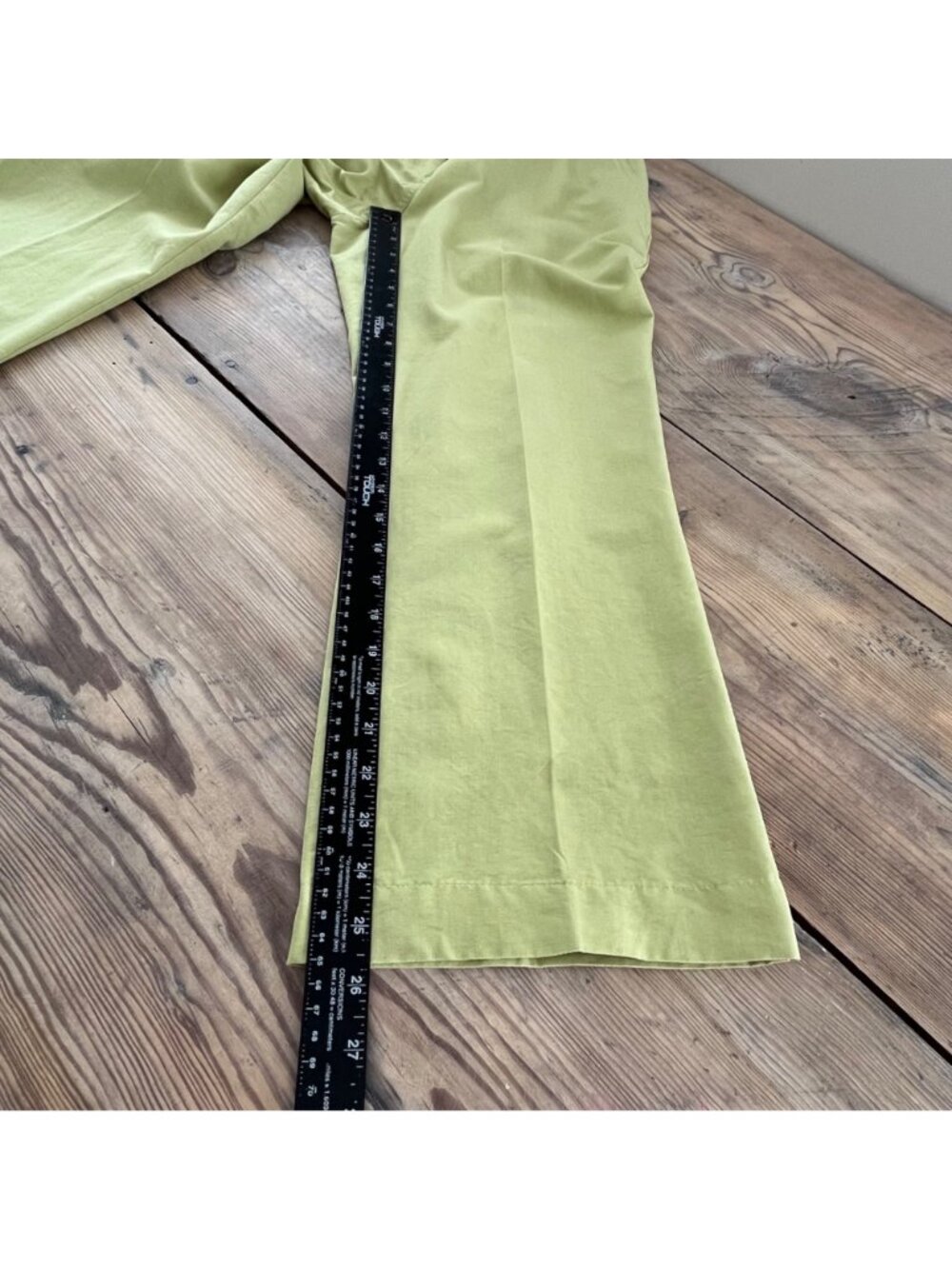 Emma James Cropped Pants Womens 10S Lime Green Flap Pockets - Picture 7 of 8